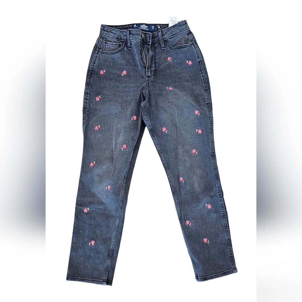 Hollister 0R Rose Embroidered Jeans